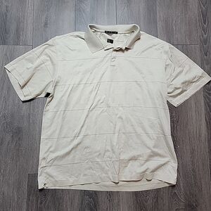 Tiger Woods Nike Polo Shirt XL Gray White Swoosh Golf Mens